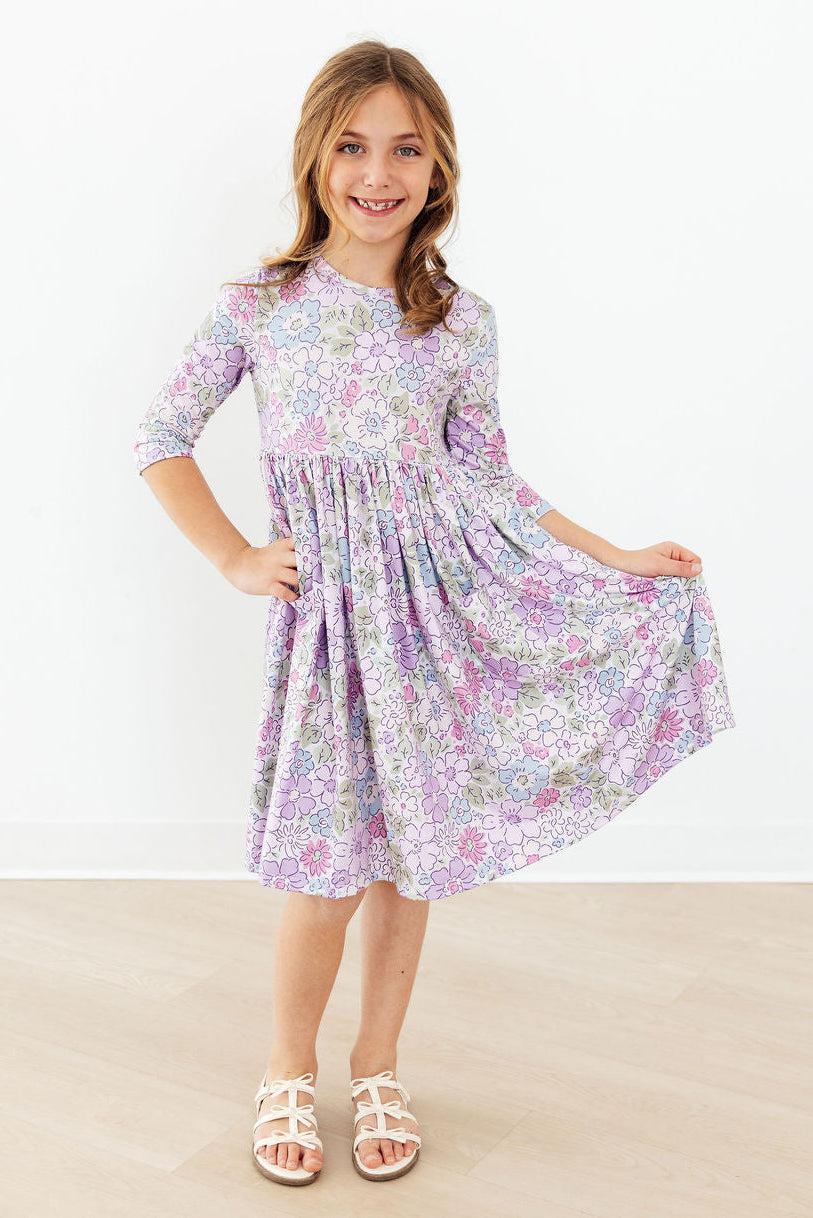Spring Gardens 3/4 Sleeve Pocket Twirl Dress - Image 3