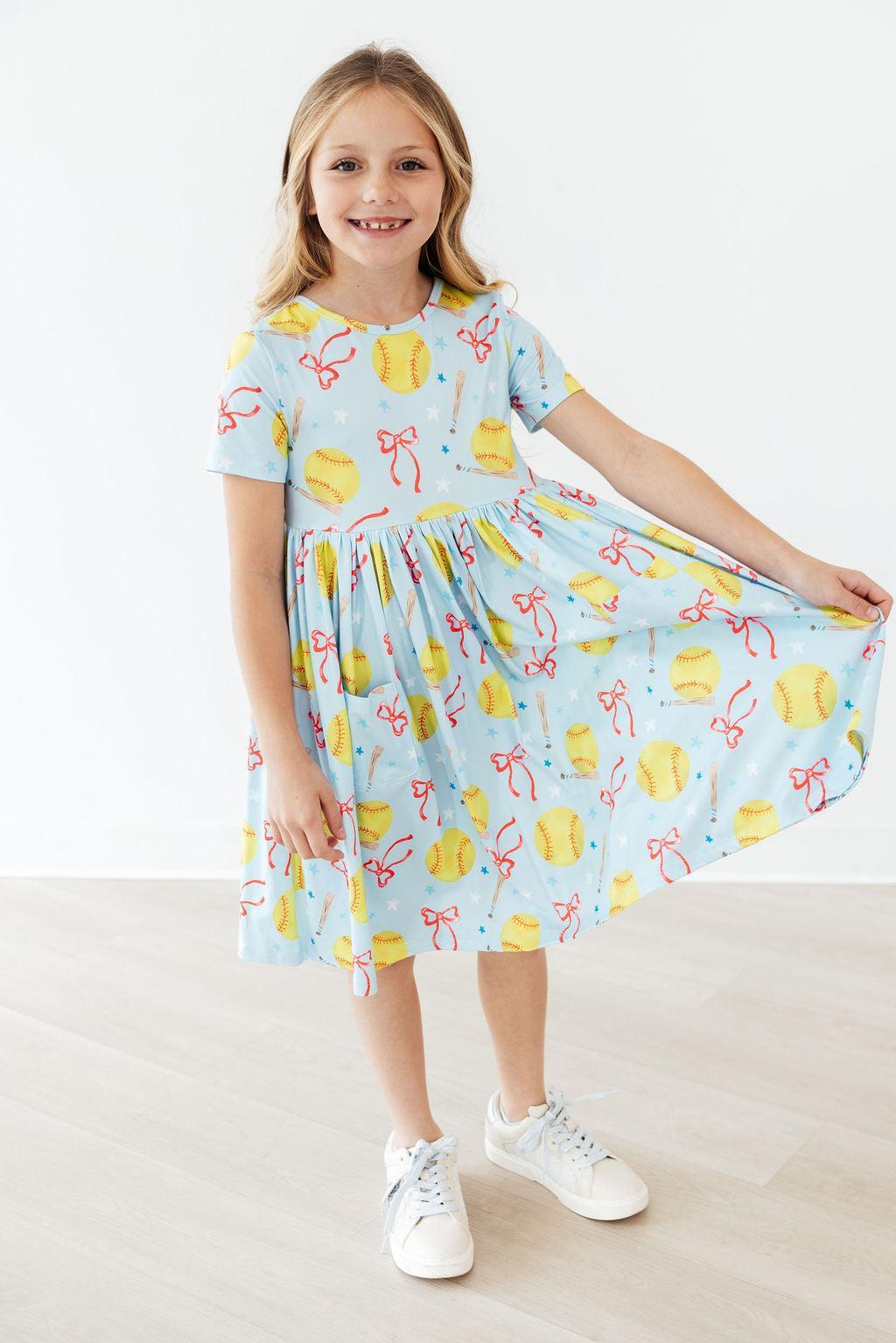 Softball Sweetie S/S Pocket Twirl Dress - Image 5