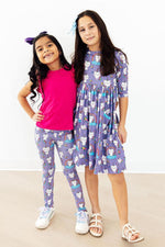 Kitties in the Clouds 3/4 Sleeve Pocket Twirl Dress - Image 4