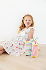 Birthday Cakes Flutter Sleeve Twirl Dress - Image 2