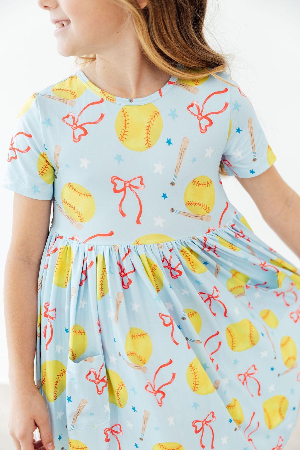 Softball Sweetie S/S Pocket Twirl Dress - Image 2