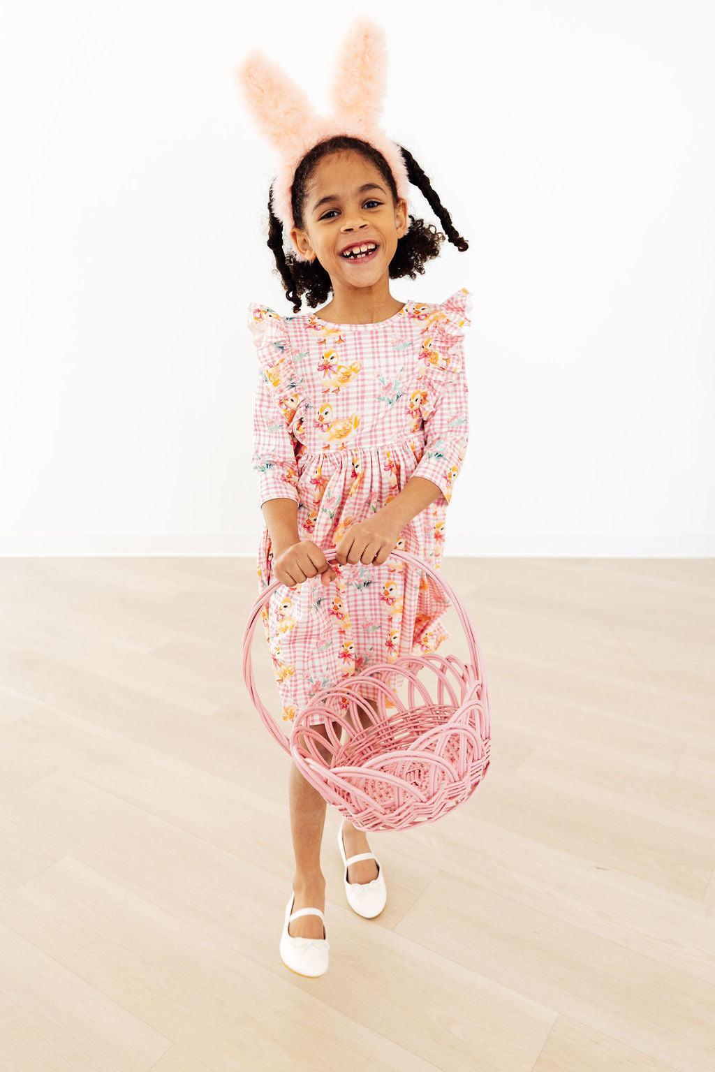 Daisy Ducklings 3/4 Sleeve Ruffle Twirl Dress - Image 4