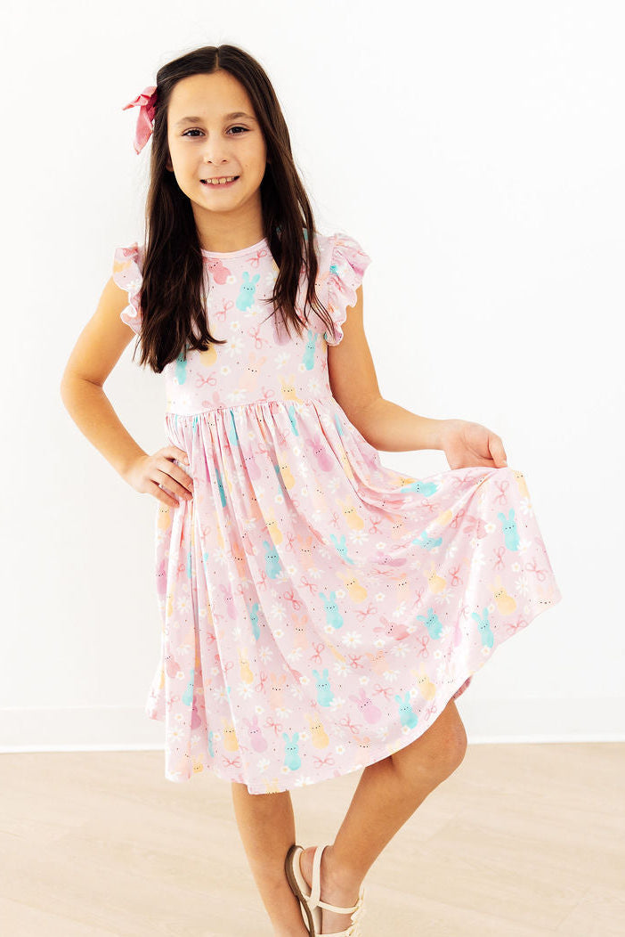 Preppy Peeps Flutter Sleeve Twirl Dress - Image 3