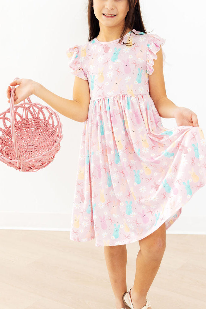 Preppy Peeps Flutter Sleeve Twirl Dress - Image 2