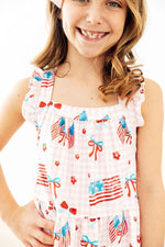 Fancy Flags Ruffle Cross Back Dress - Image 2