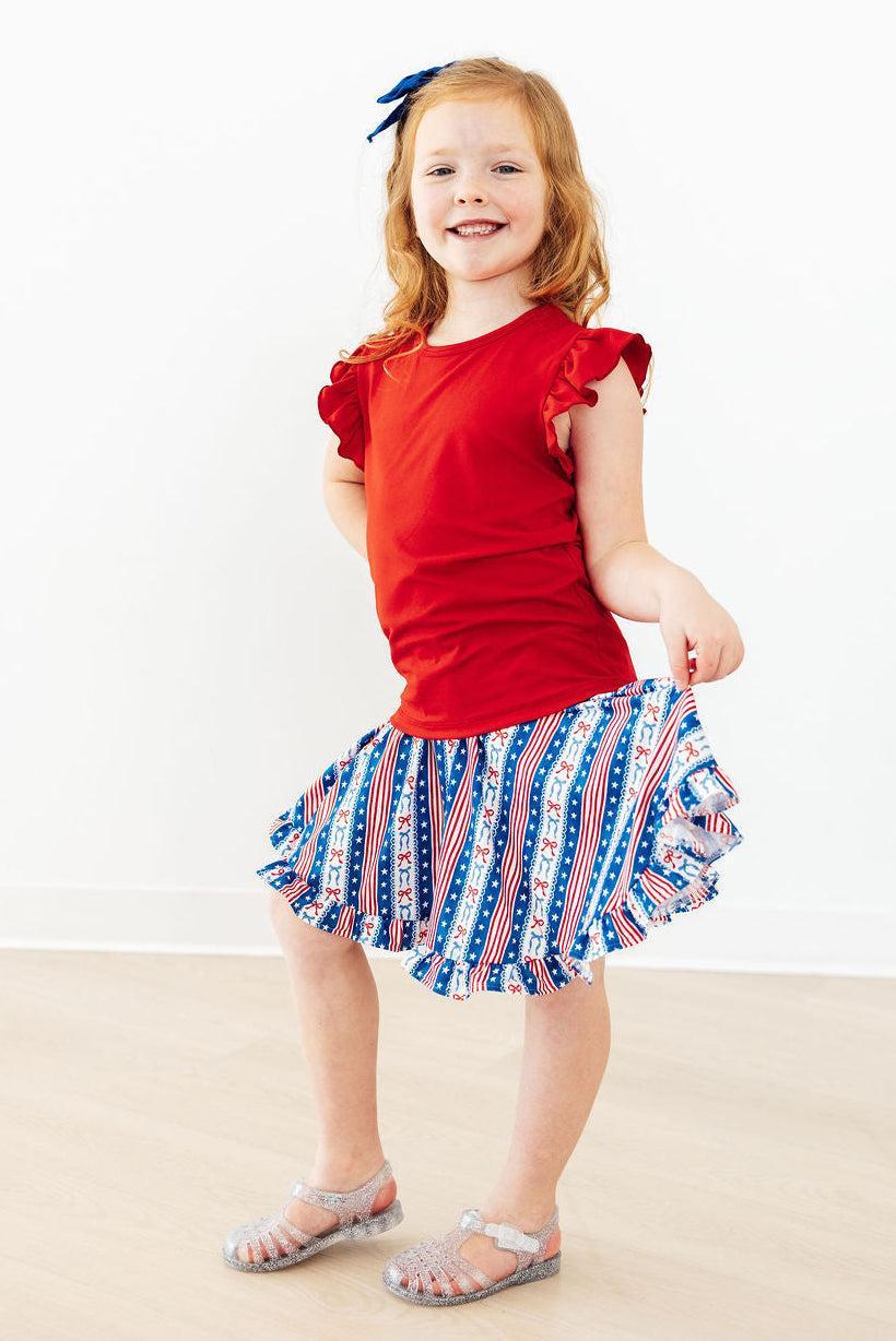 All-American Girl Ruffle Twirl Skort - Image 3