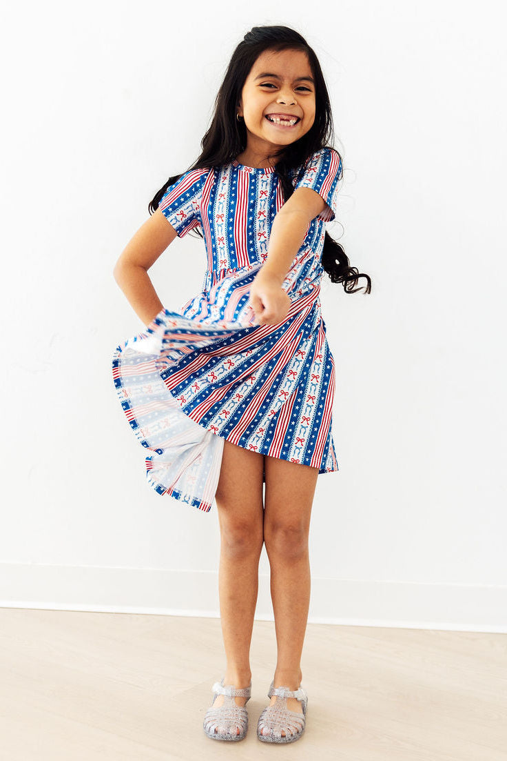 All-American Girl S/S Pocket Twirl Dress - Image 5