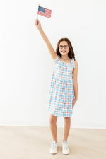Patriotic Picnic Ruffle Cross Back Dress - Image 3