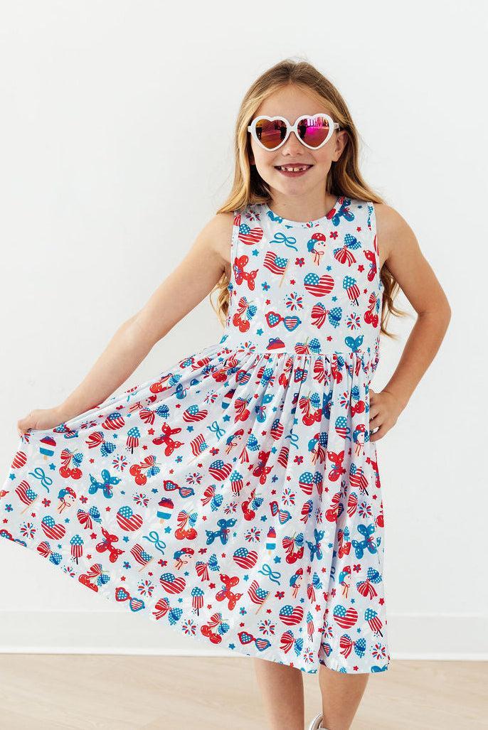 Little Miss Liberty Tank Twirl Dress - Image 2