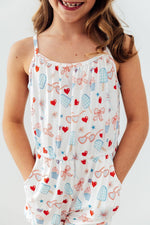 Red, White, & Sweet Strappy Play Romper - Image 3