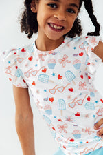 Red, White, & Sweet S/S Ruffle Tee - Image 5