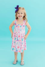 Under the Sea Ruffle Cross Back Dress - Image 3