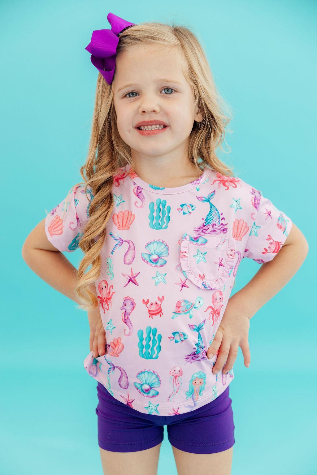 Under the Sea Ruffle Pocket Tee - Image 3