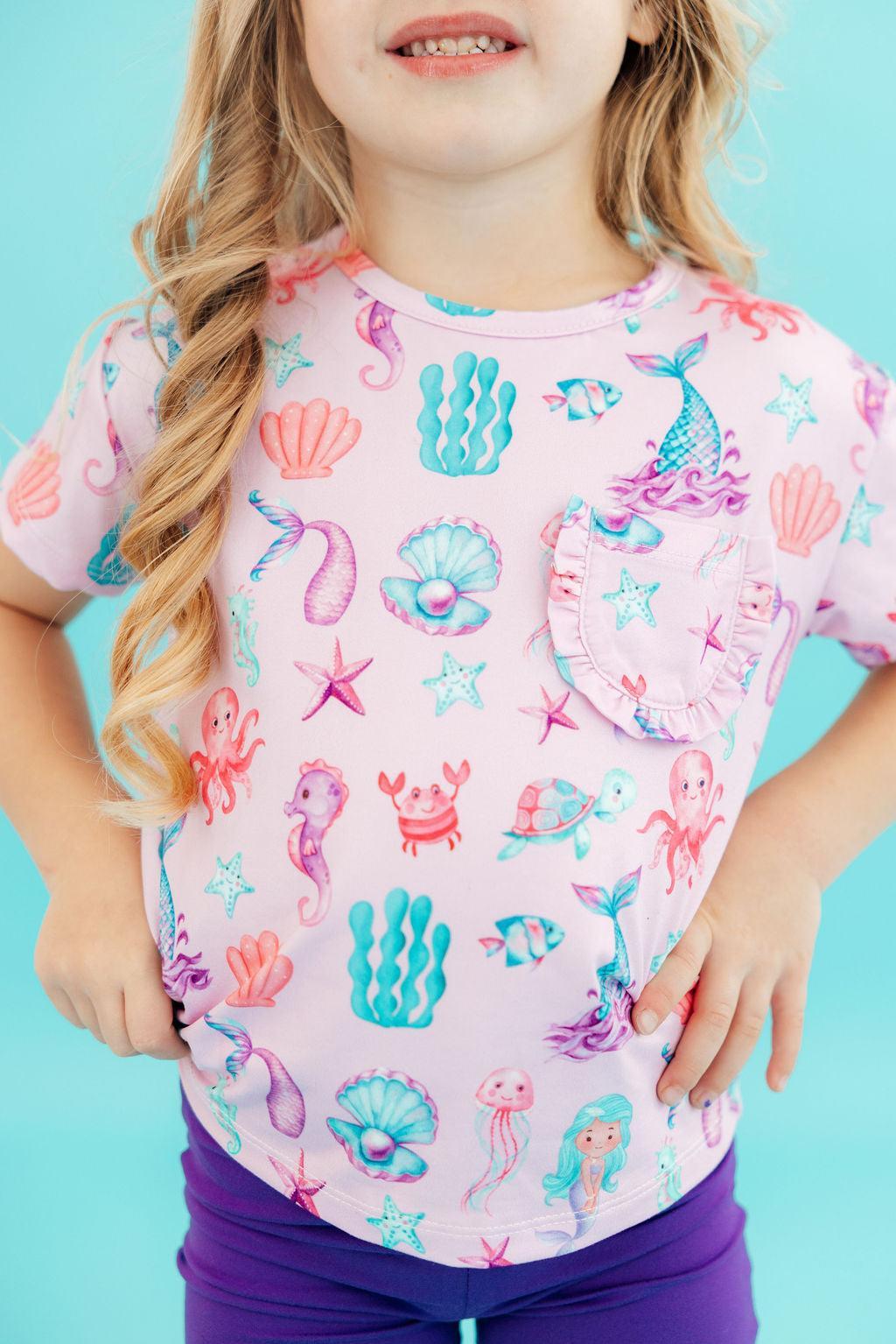 Under the Sea Ruffle Pocket Tee - Image 4