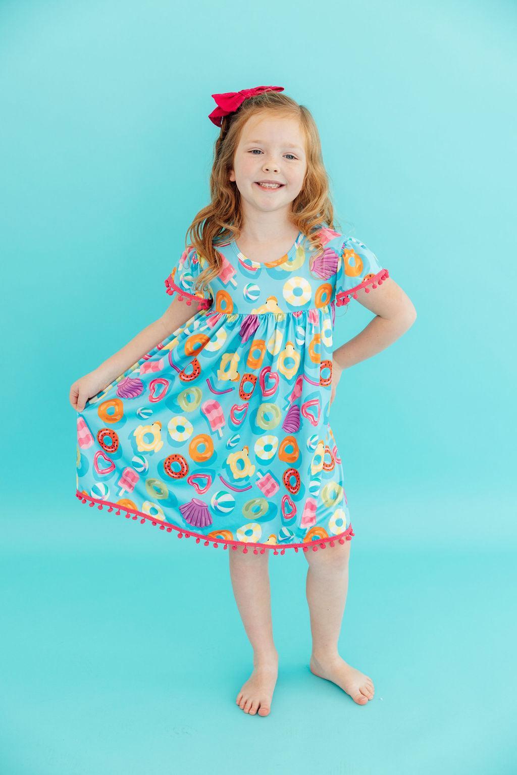 Fun Floaties Pom Pom Dress - Image 2