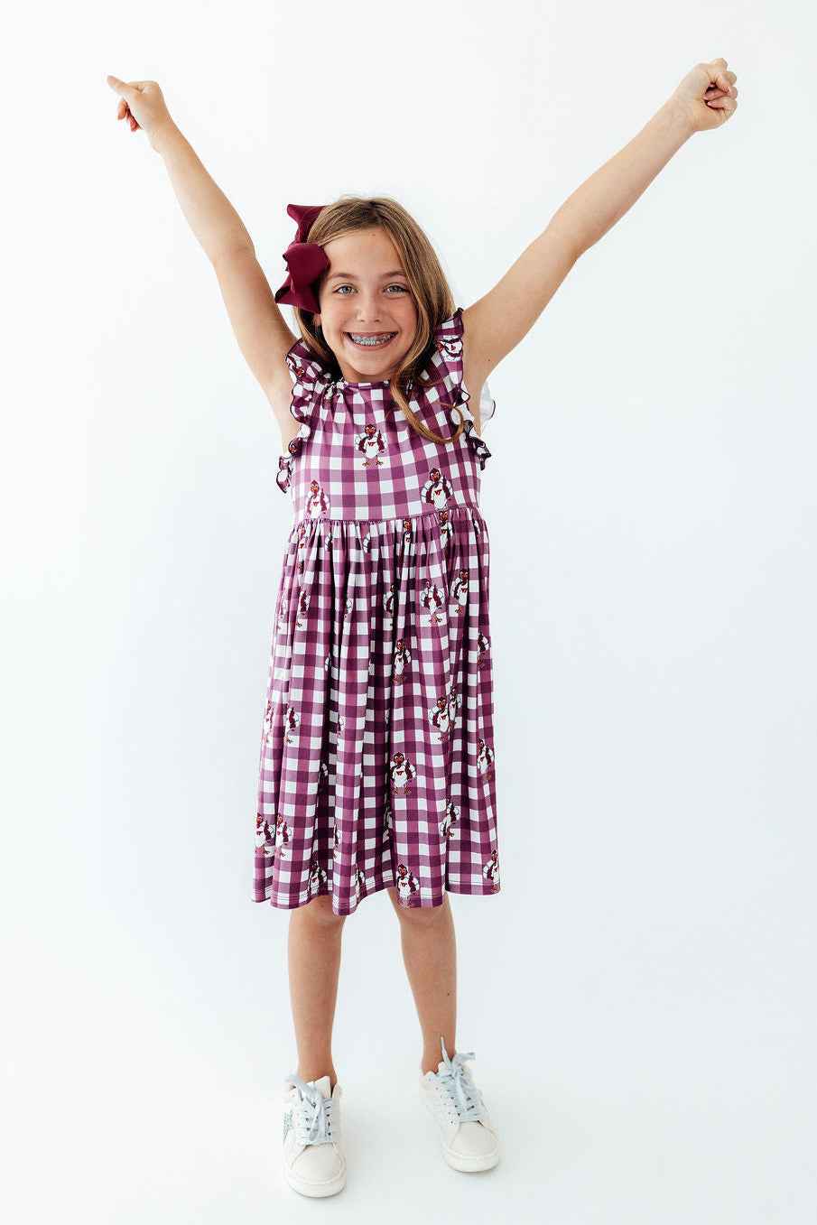 Virginia Tech Plaid Hokie Flutter Twirl Dress