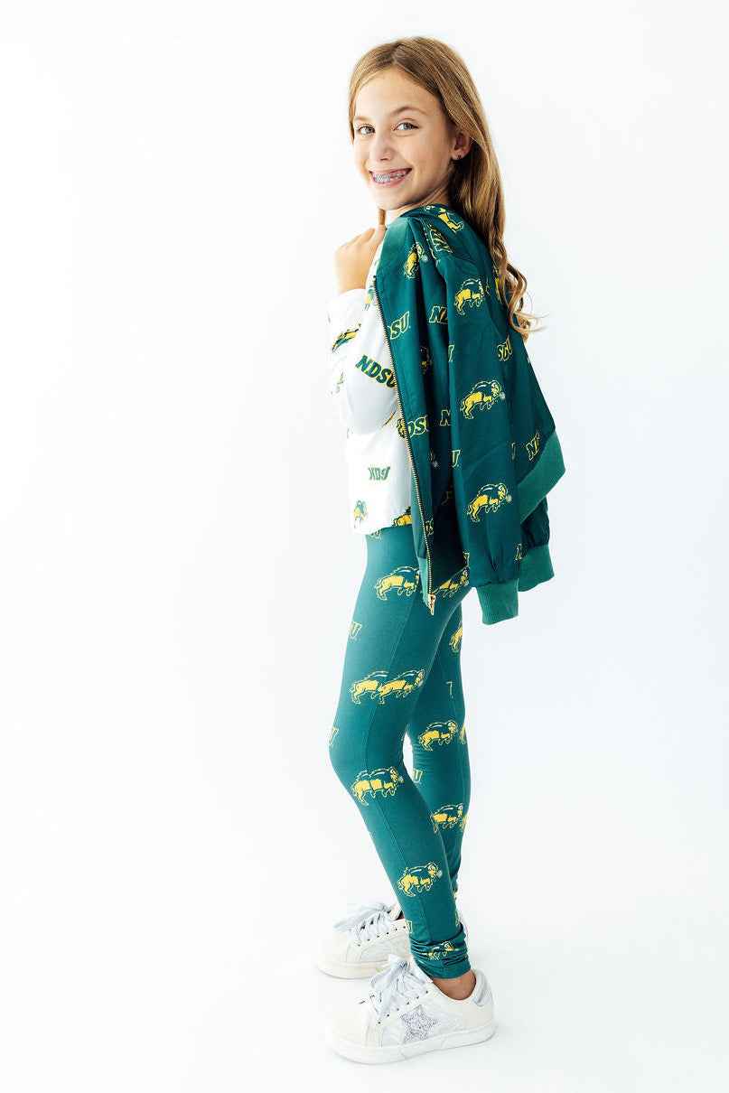 North Dakota State University Green Bison Satin Jacket