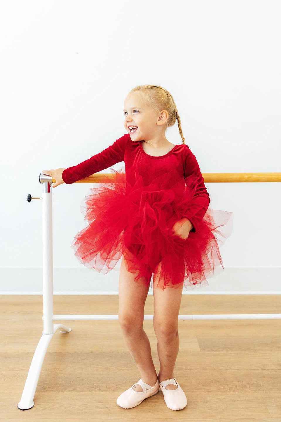 Red Velvet L/S Tutu Leotard