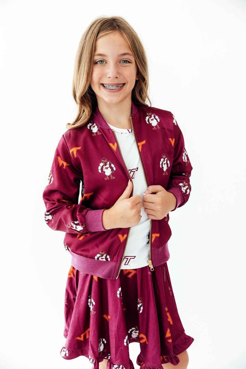 Virginia Tech Maroon Hokie Satin Jacket