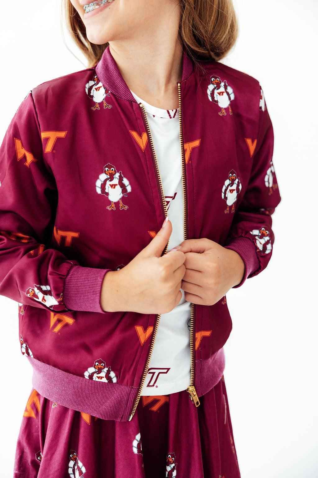 Virginia Tech Maroon Hokie Satin Jacket
