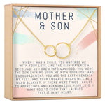 Mother and Son Double Circles Necklace