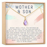 Mother and Son Gemstone Necklace