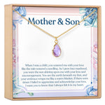Mother and Son Gemstone Necklace