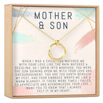 Mother and Son Linked Circles Necklace