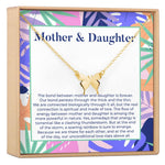 Mother & Daughter Butterfly Pendant Necklace