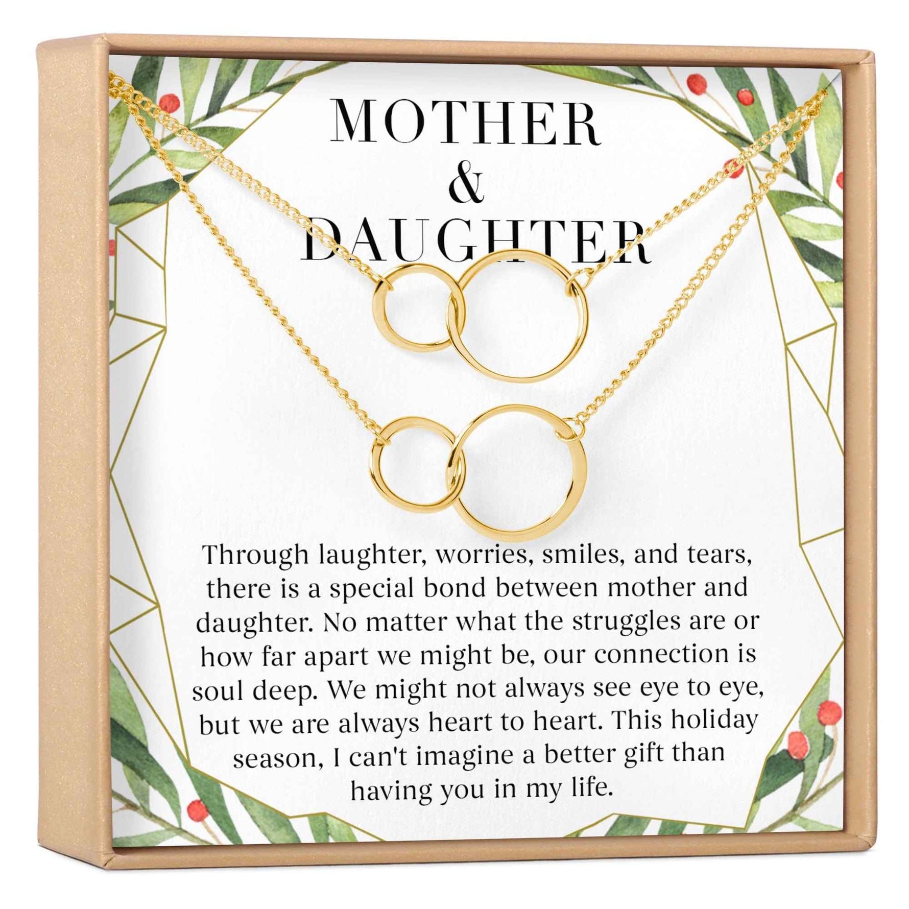 Mother & Daughter Christmas Necklace, Multiple Styles