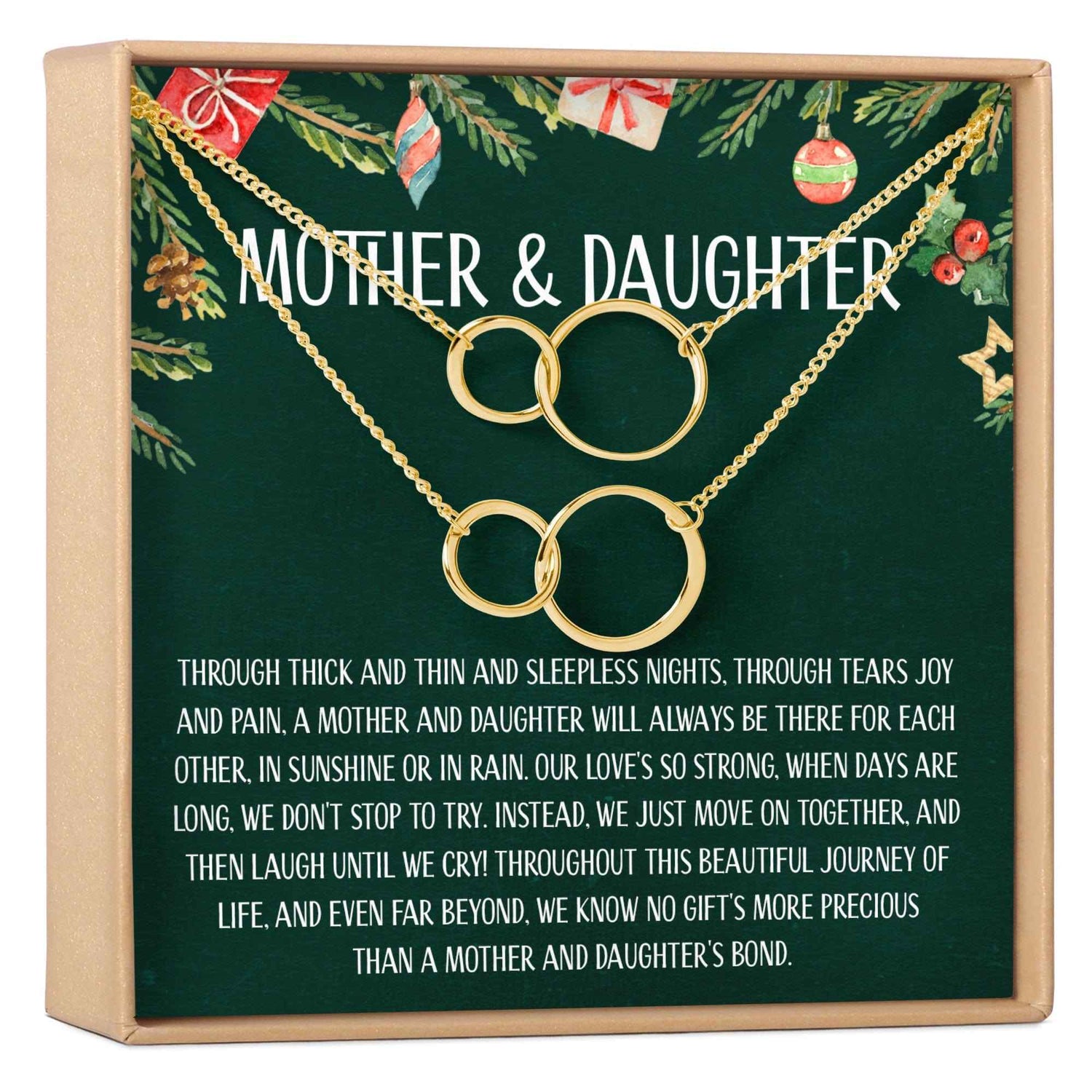 Mother & Daughter Christmas Necklace, Multiple Styles