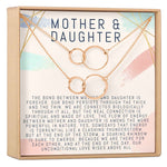 Mother & Daughter Double Circles Necklace Set