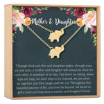Mother & Daughter Elephant Necklace Set