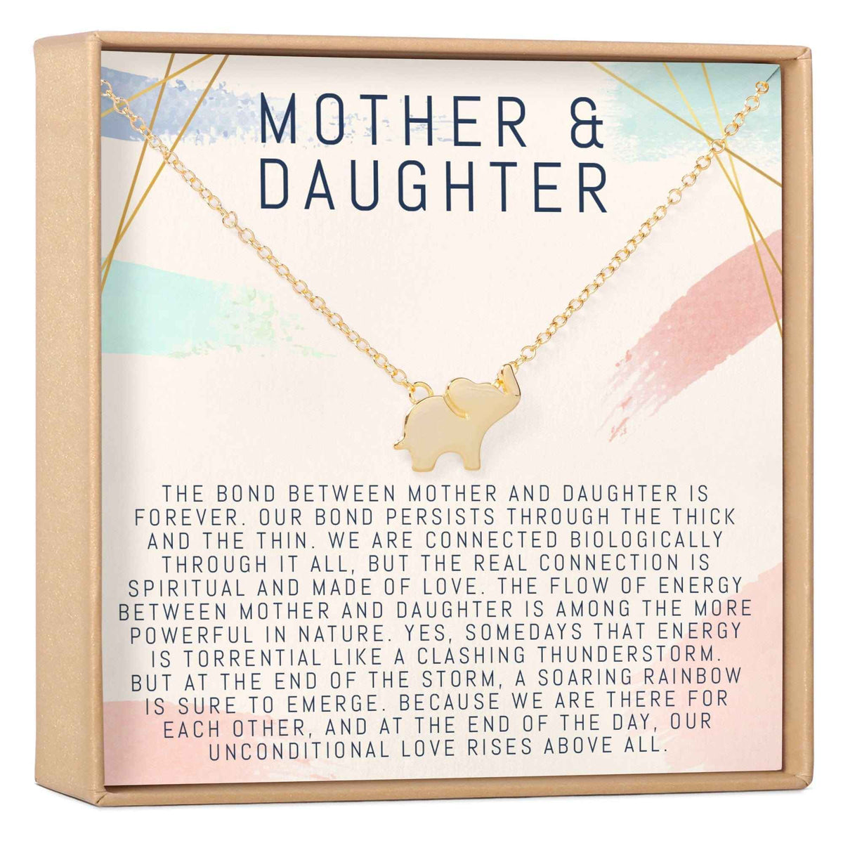Mother & Daughter Elephant Pendant Necklace