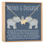 Mother & Daughter Elephant Pendant Necklace