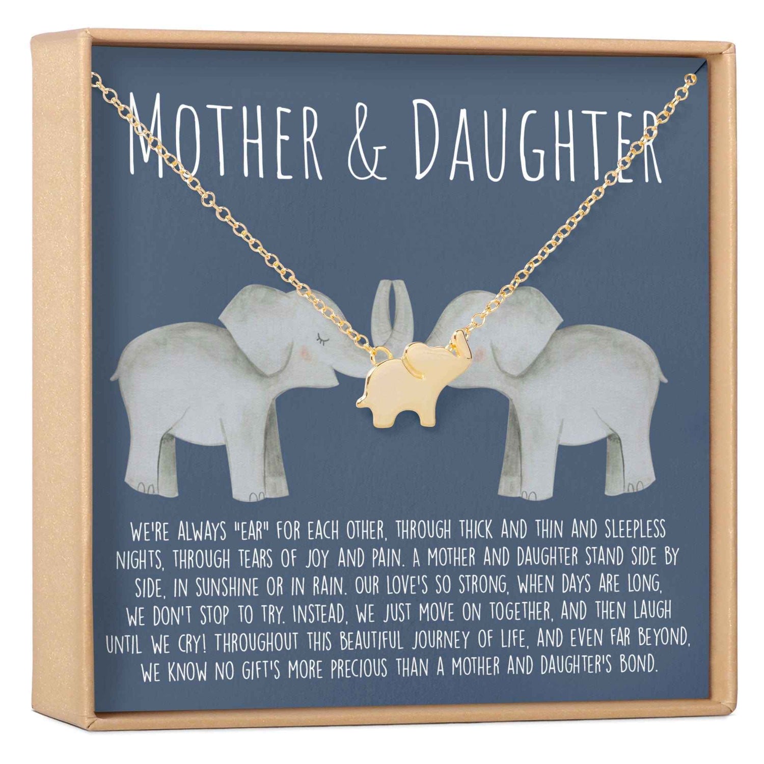 Mother & Daughter Elephant Pendant Necklace