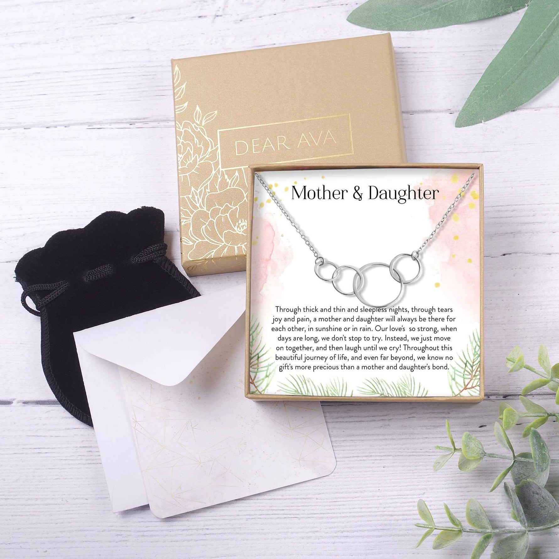 Mother & Daughter Four Circles Necklace