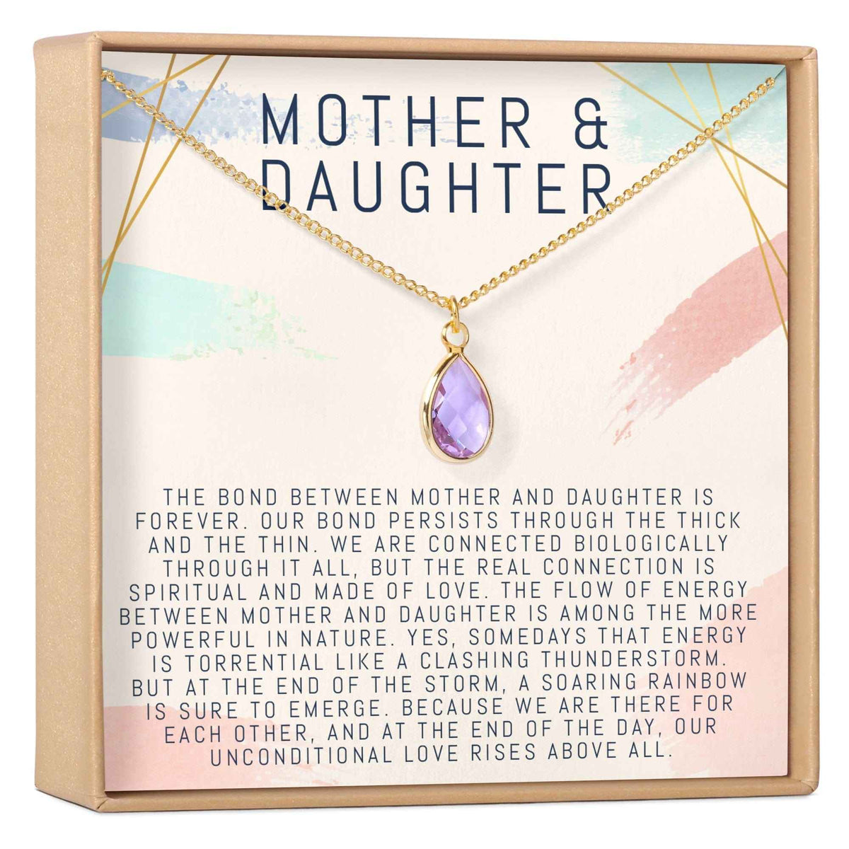 Mother & Daughter Gemstone Necklace