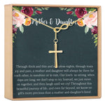 Mother & Daughter Infinity Cross  Necklace