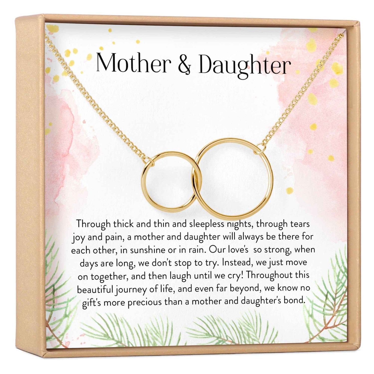 Mother & Daughter Interlocking Circles Necklace