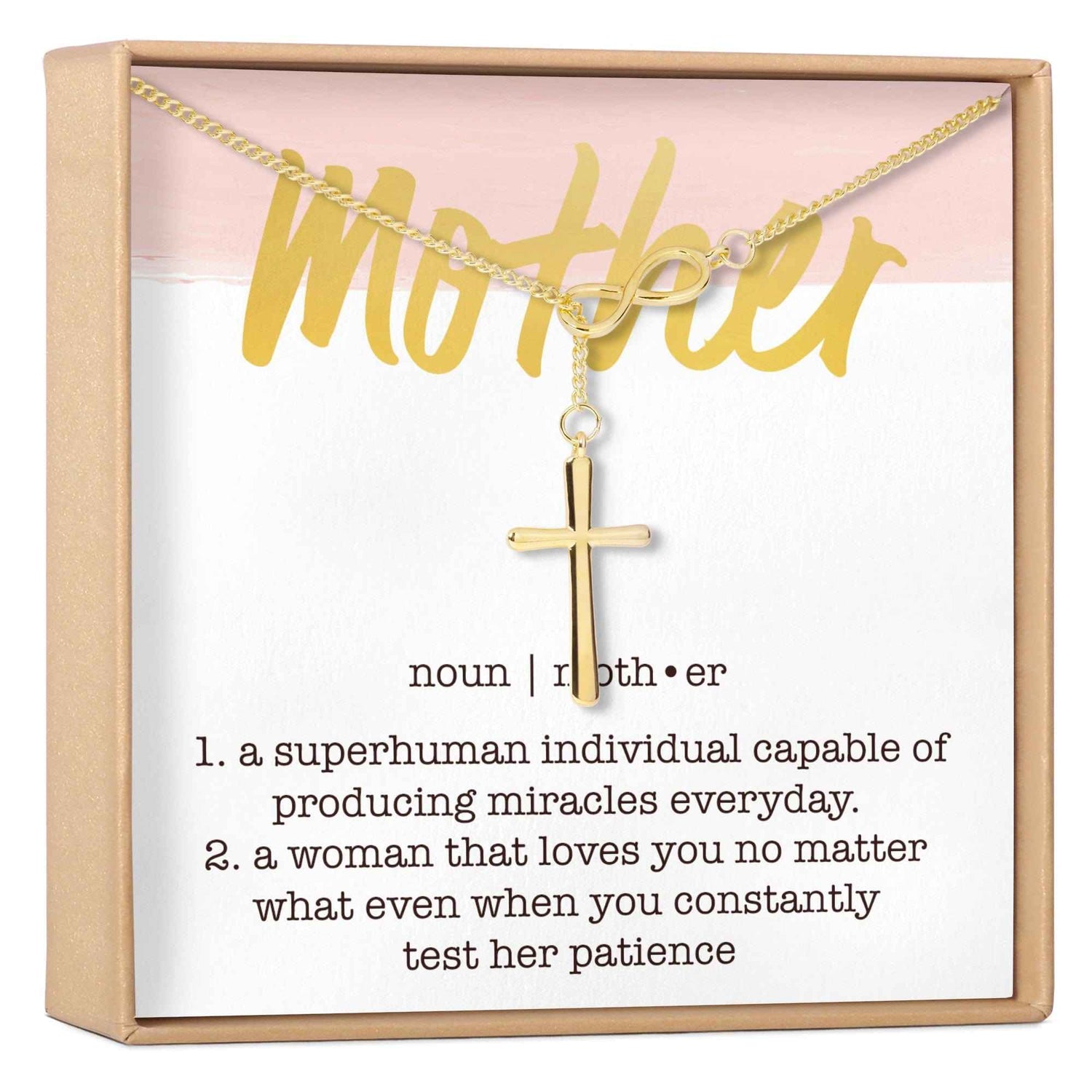 Mother Infinity Cross  Necklace