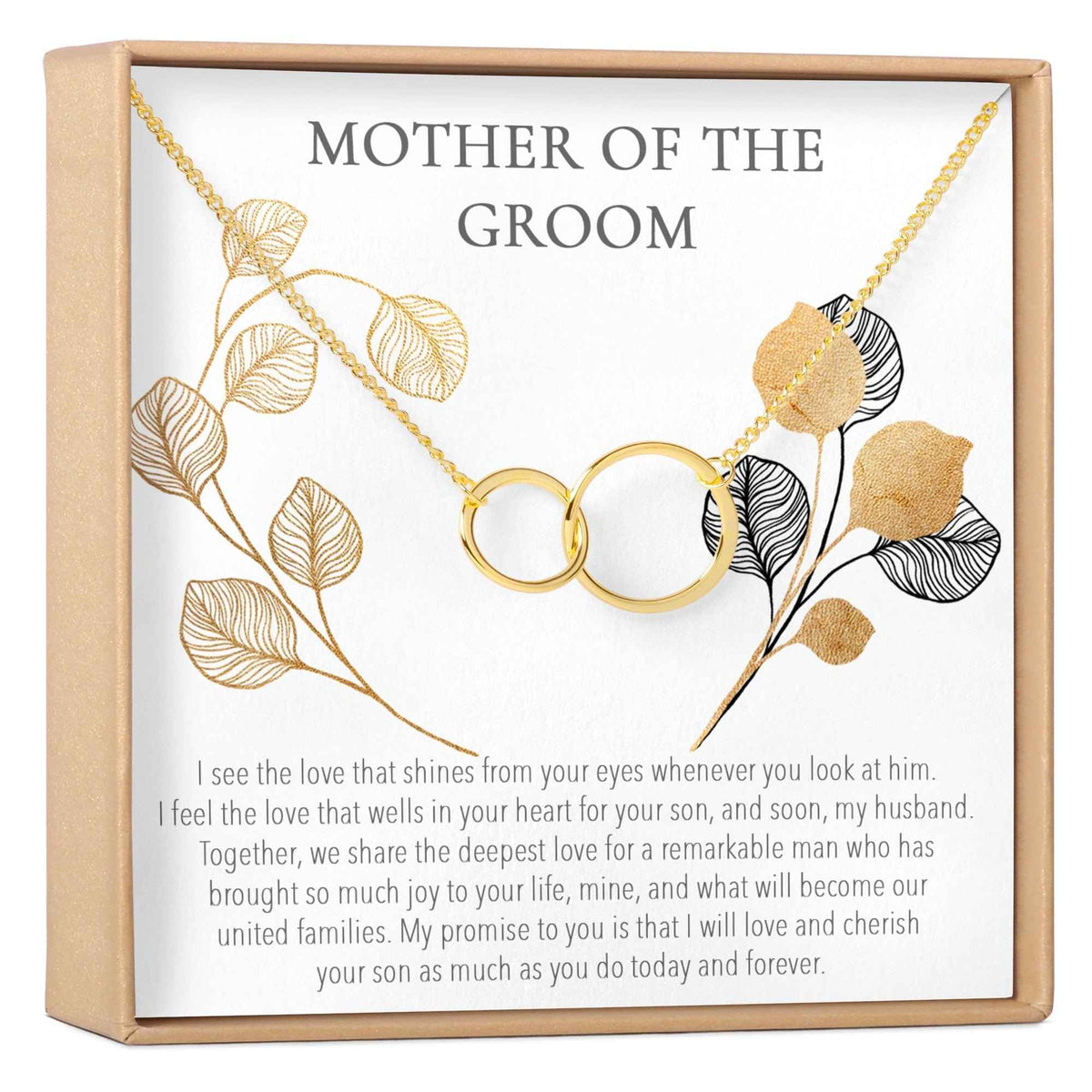 Mother of the Groom Double Circles Necklace