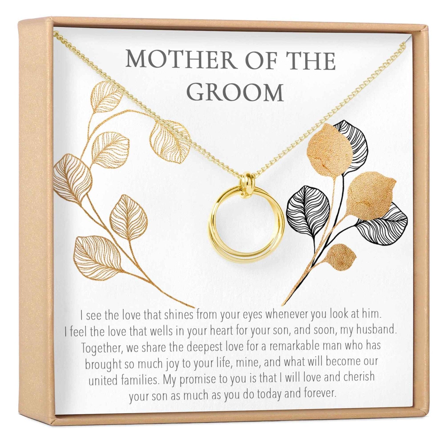 Mother of the Groom Linked Circles Necklace