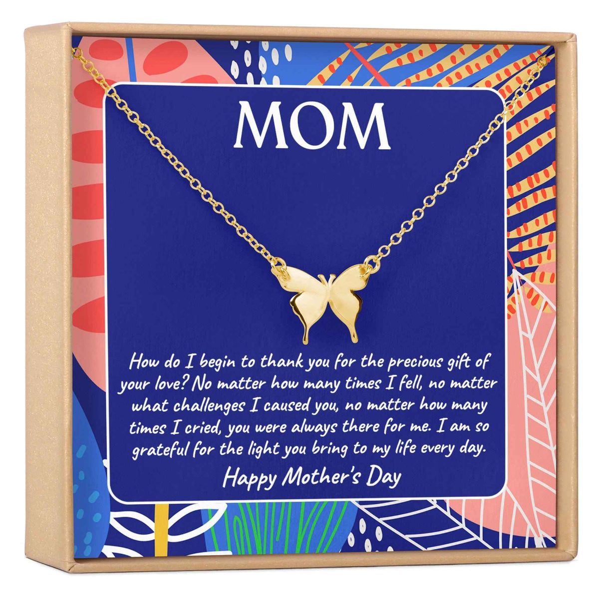 Mother's Day Butterfly Pendant Necklace