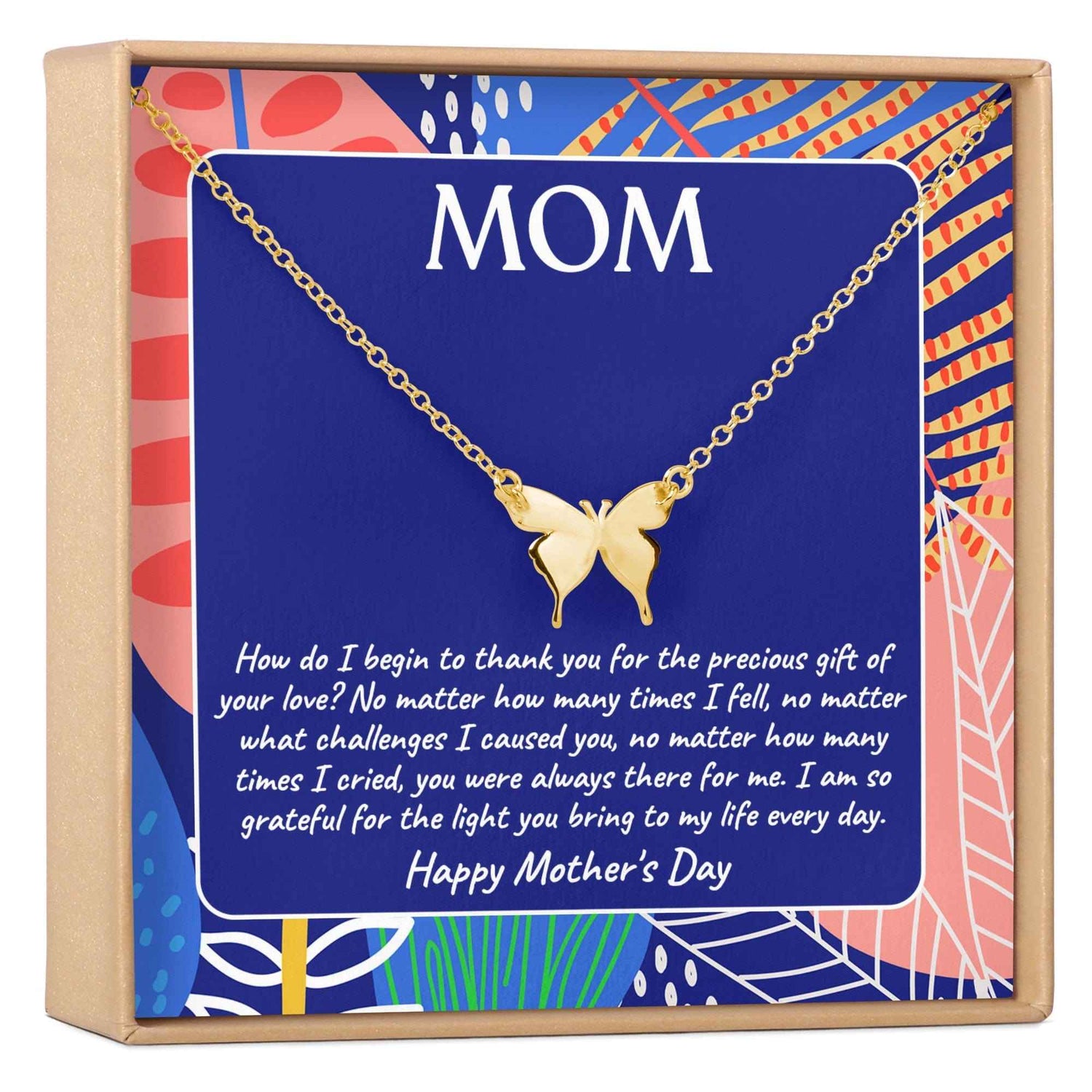 Mother's Day Butterfly Pendant Necklace