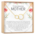 Mother's Day Gift From Husband Double Circles Necklace