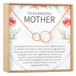 Mother's Day Gift From Husband Double Circles Necklace