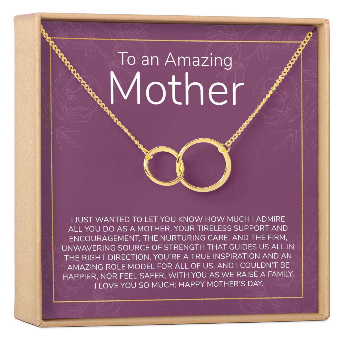 Mother's Day Gift From Husband Double Circles Necklace