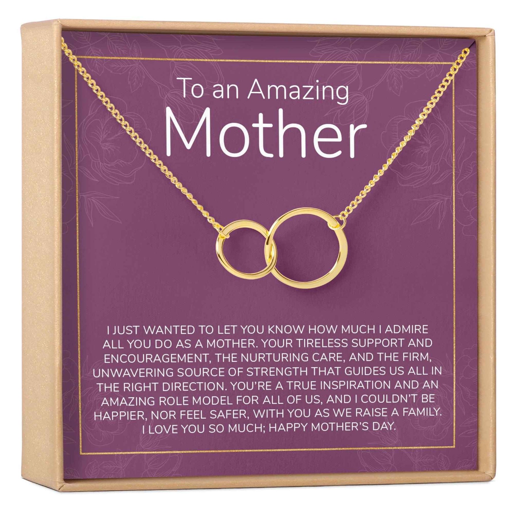 Mother's Day Gift From Husband Double Circles Necklace