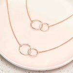 Mother's Day Gift From Husband Double Circles Necklace Set